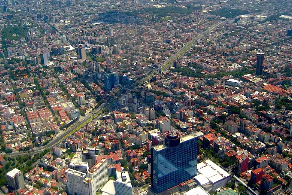 Mexico City from the air